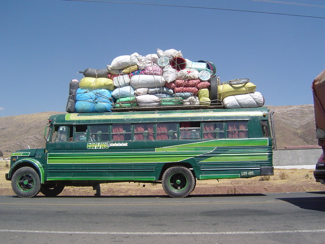 Confine Bolivia-Per - autobus