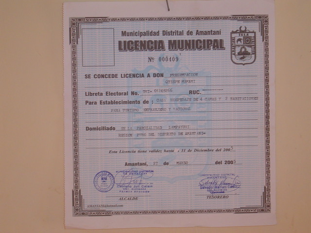 Isla de Amantan - licencia